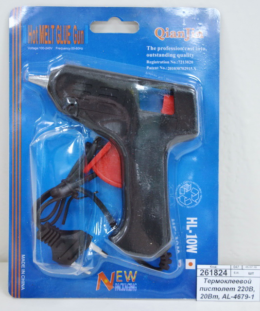 Термоклеевой пистолет 220В, 20Вт, AL-4679-1