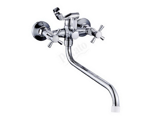 Смеситель для ванны РОТАТО Р2254-7, 1/2 белый