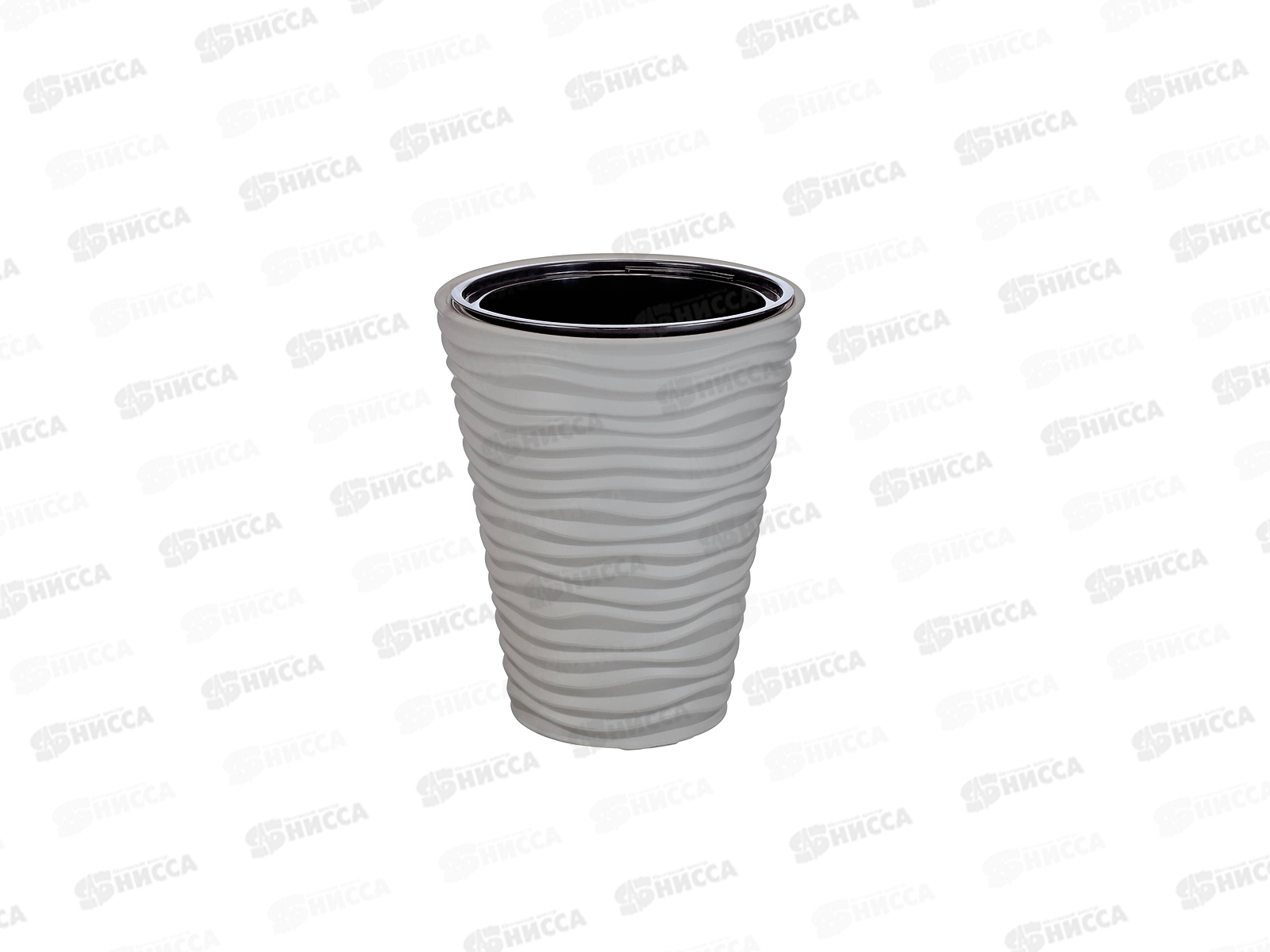 Кашпо ДЮНА D340мм 9/19,5л вставка Серый М3401 *1