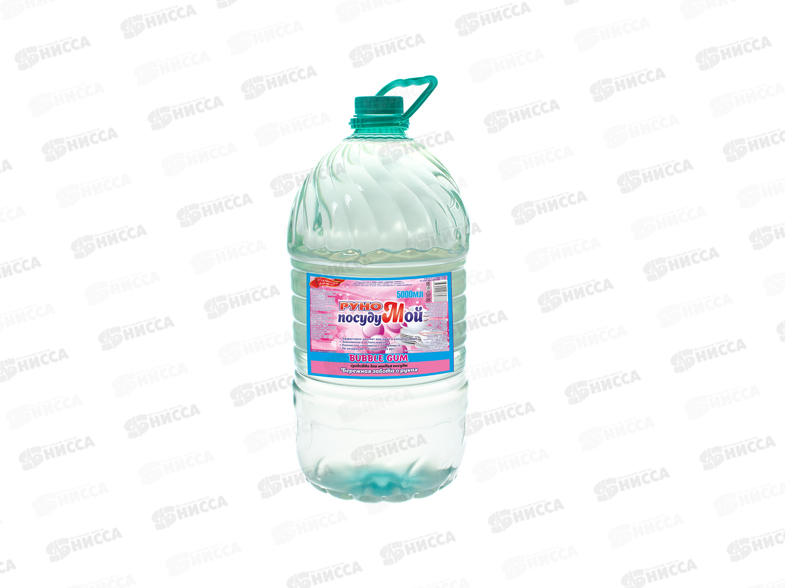 РУНО средство для мытья посуды Бабл Гамм ПЭТ бутылка 5л *2