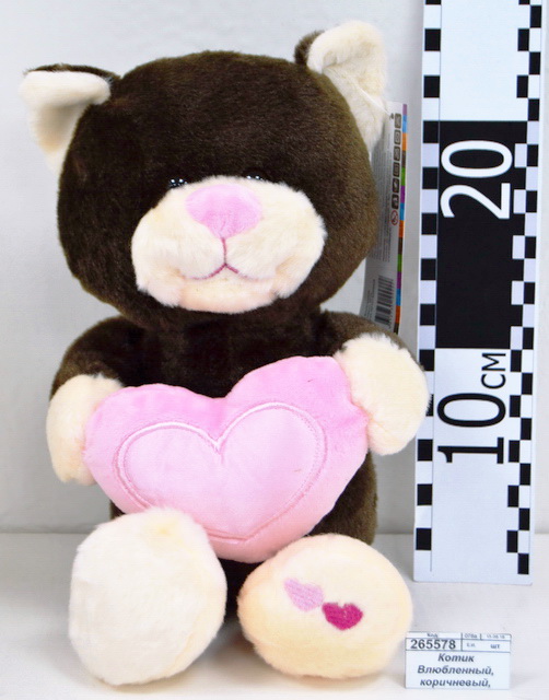 Котик Влюбленный, коричневый, 22см МР-НН-В28906ЕВ