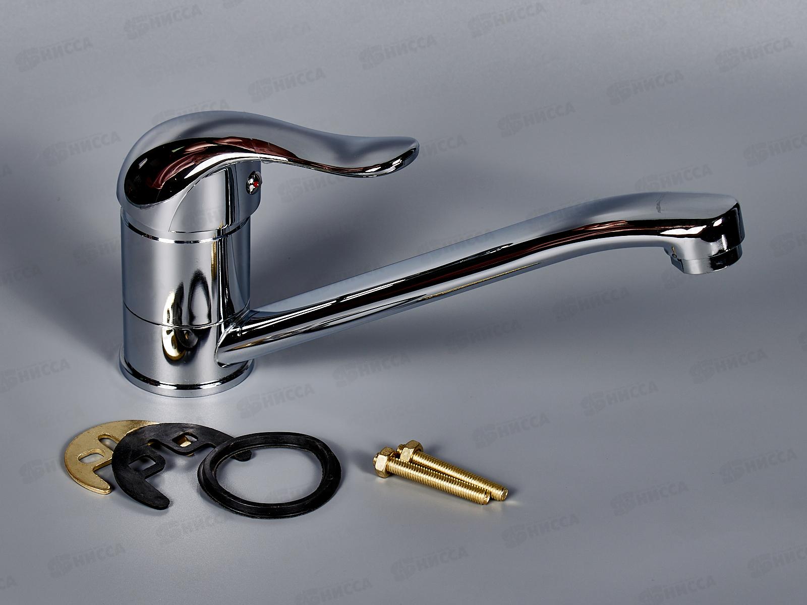 Смеситель Союз кран, керамический картридж, для кухни, 40мм шпилька хром без подводки 566-168  г