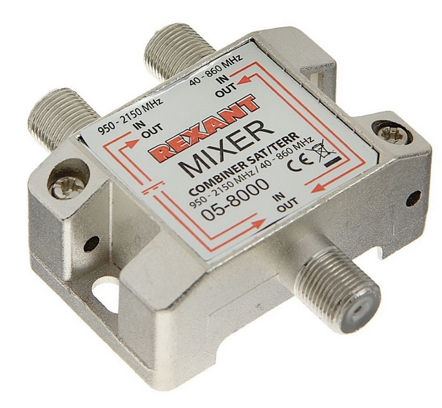Диплексор (сумматор-делитель) SAT+TV, Rexant, 05-8000