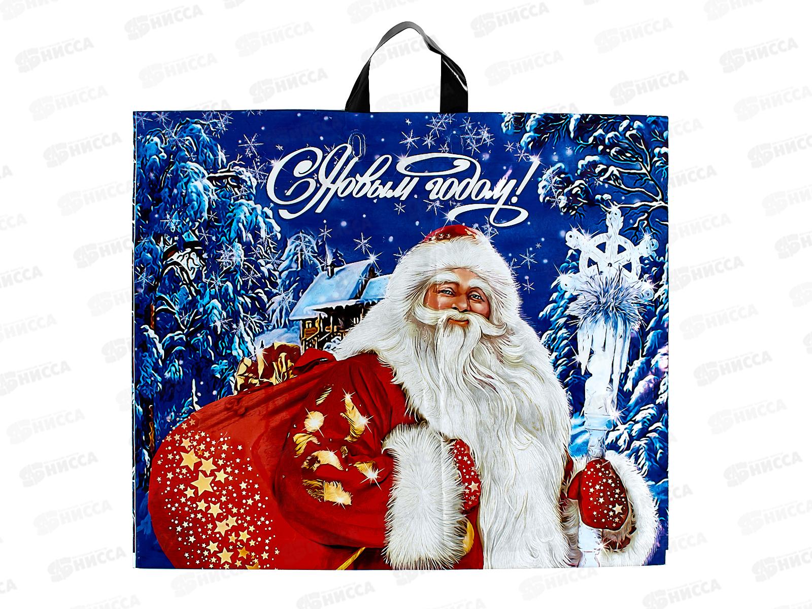 Пакет сумка Новый Год 60*50  Новогодний визит *25/250