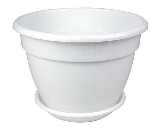 Горшок для цветов АНТИК 2,6л с поддоном Белый  *32