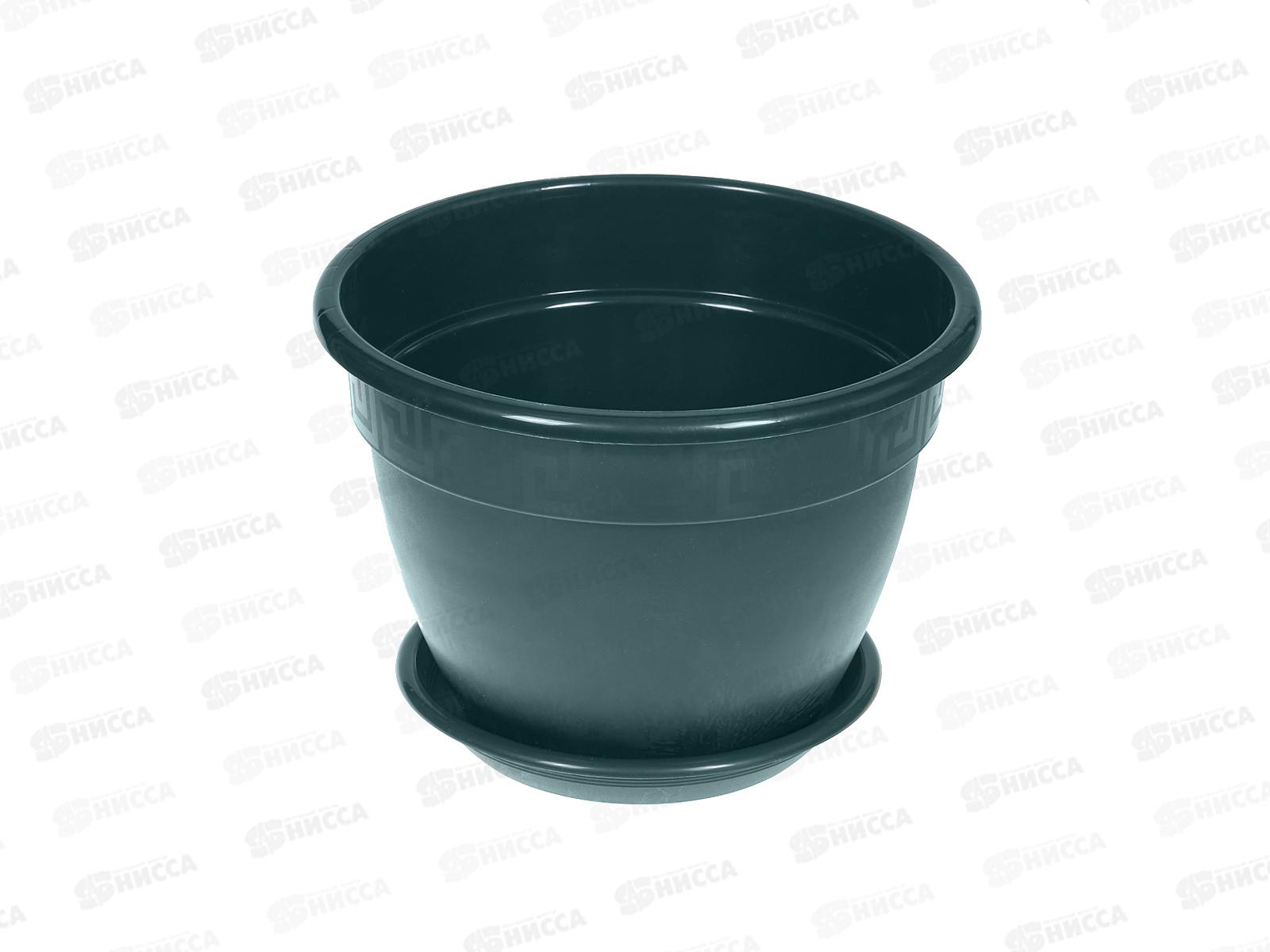 Горшок для цветов АНТИК 2,6л с поддоном  Малахит *32