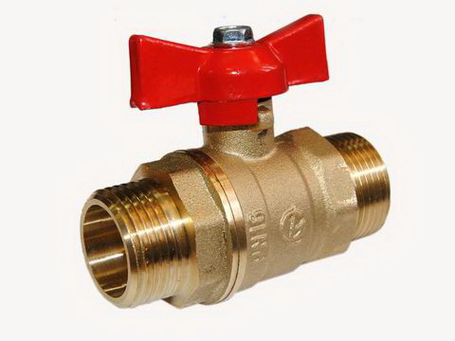 Кран шаровый DN-20 Стандарт 233 бабочка наружная*наружная ГАЛЛОП