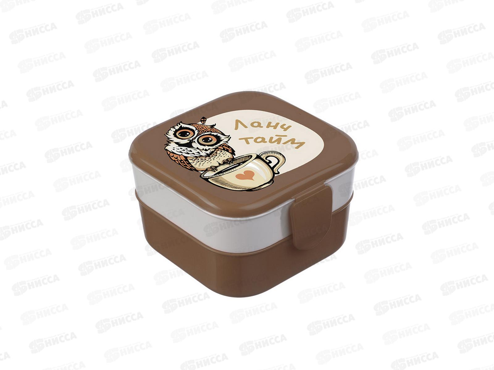 Контейнер для обеда 0,4+0,4л совы М1232 *12