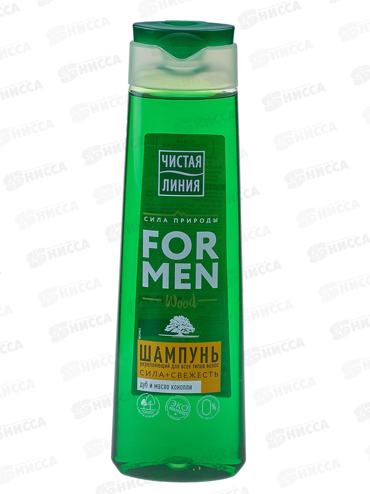 Концерн Калина Чистая Линия шампунь 400мл Укрепляющий мужской *6/12