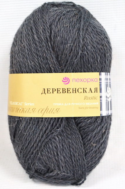 Пряжа Деревенская моренго шерсть100% 100гр 250м 35