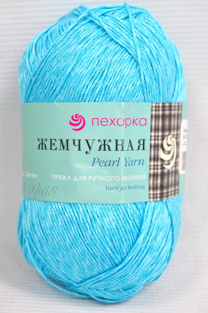 Пряжа Жемчужная льдинка хлопок/вискоза 100гр 425м 63