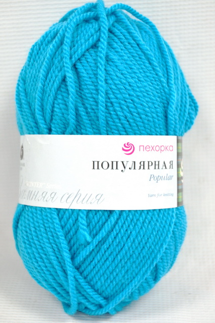 Пряжа Популярная темная бирюза шерсть50% акрил объемный50% 100гр 133м 45
