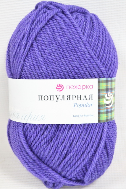 Пряжа Популярная фиолетовый шерсть50% акрил объемный50% 100гр 133м 78
