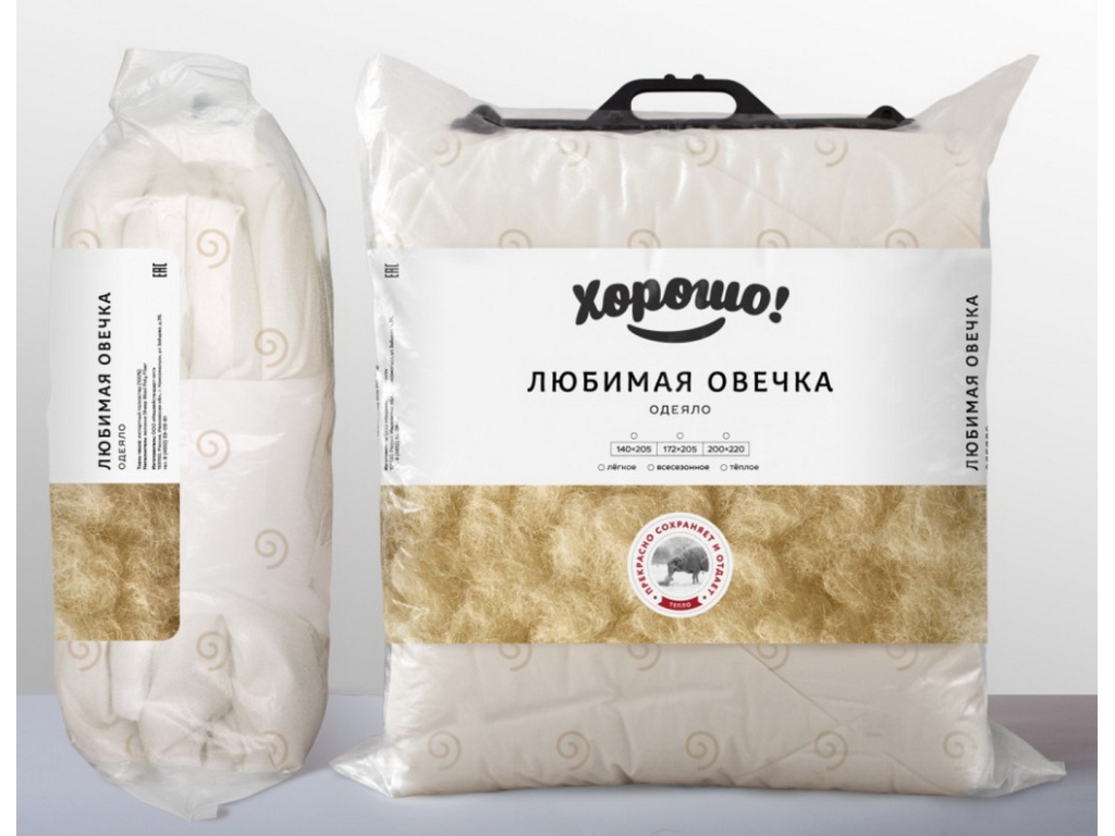 Одеяло Любимая овечка 200*220 Теплое 100% полиэстан ОЛО-22Т18