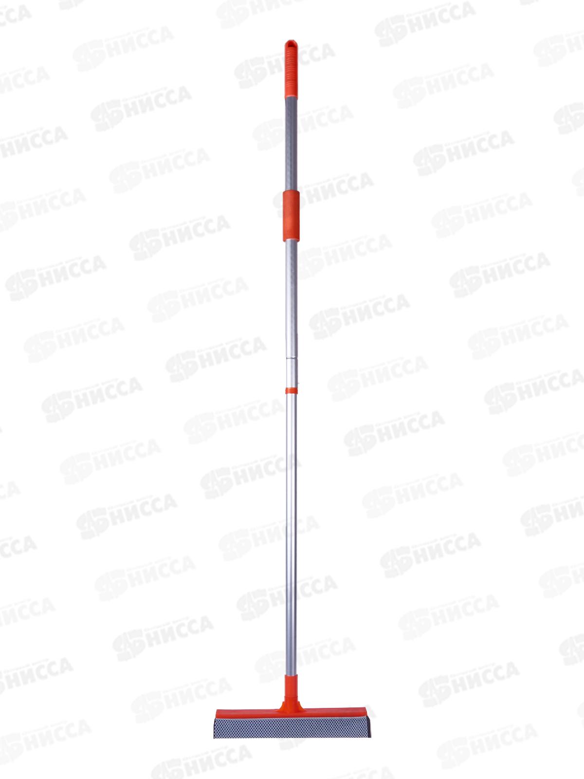 Окномойка &quotУмничка&quot 25см с телескопической ручкой 120см оранжевая *50 WR015