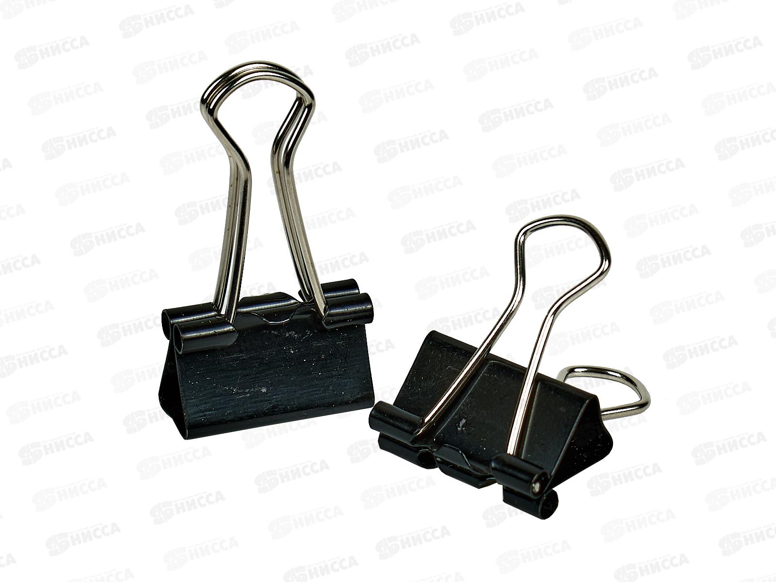 Зажим для бумаг 19мм 12шт BEIFA черный, ASC-019