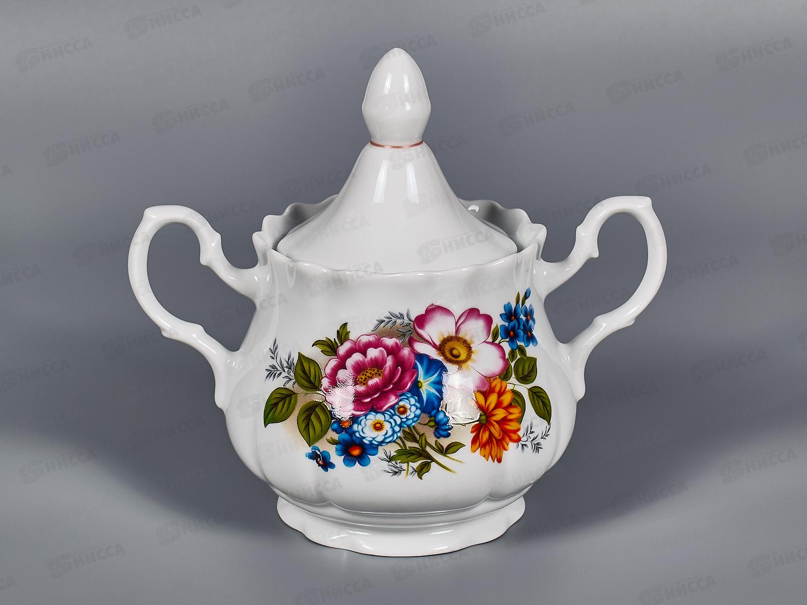 Сахарница &quotРоманс&quot 550 см3 Букет цветов 2С0293