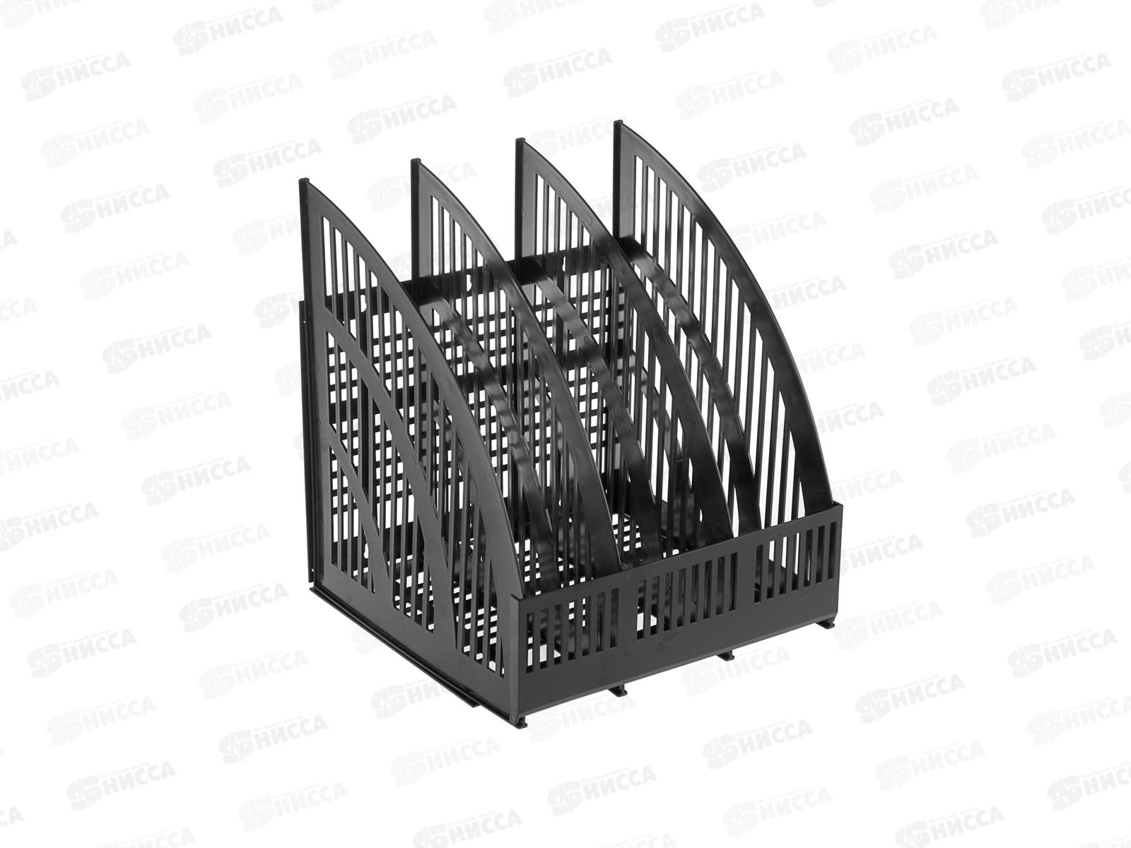 Лоток вертикальный 3 секции СТАММ Line черный, ЛТ454/ЛТВ-01470 *17