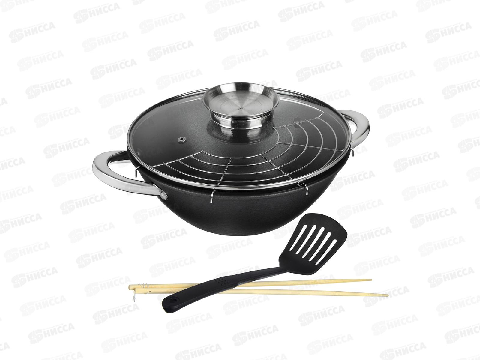 Казан чугунный 3л SATOSHI антипригарное покрытие 808-029 г