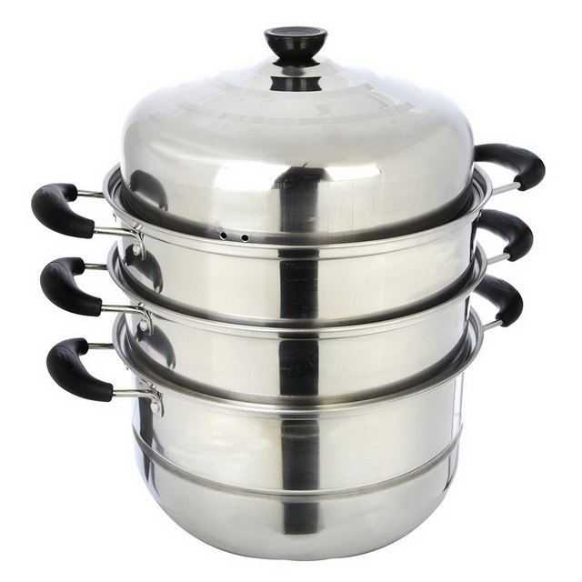 Мантоварка 28см нержавеющая сталь 3 яруса 822-107 г