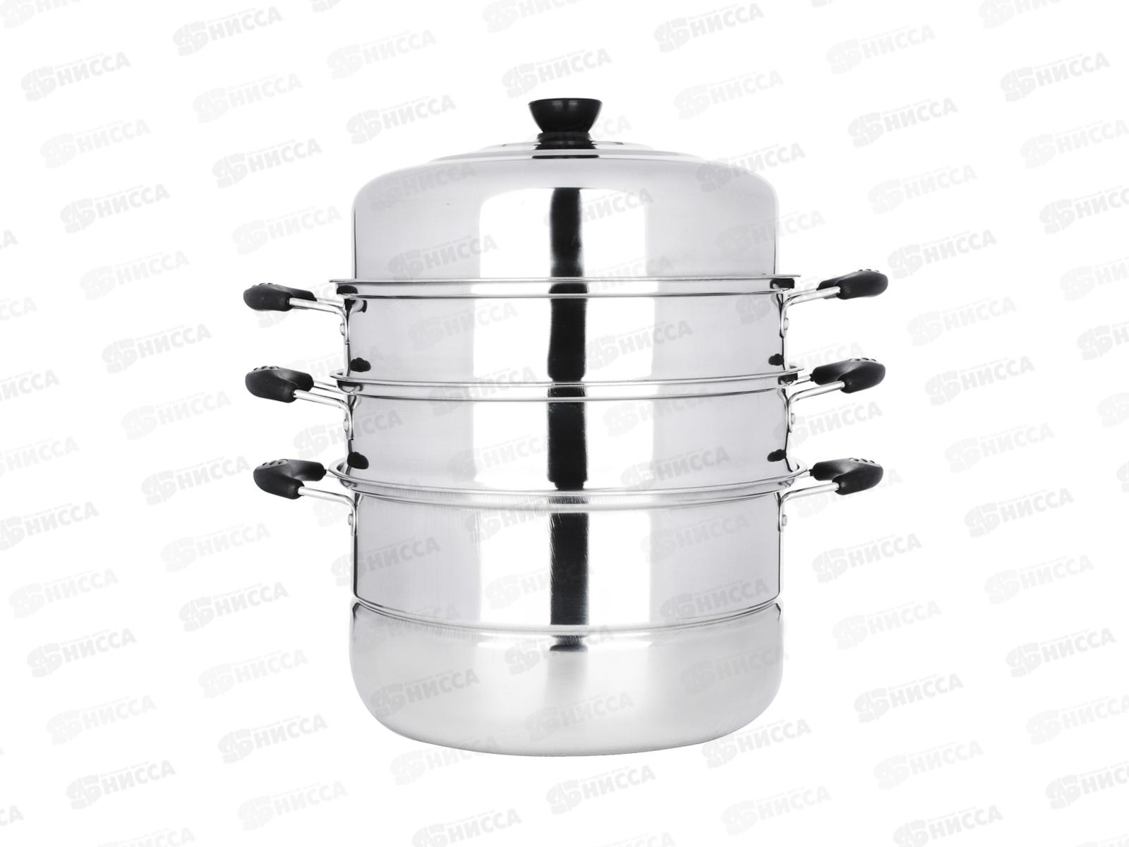 Мантоварка 28см нержавеющая сталь 3 яруса 822-107 г