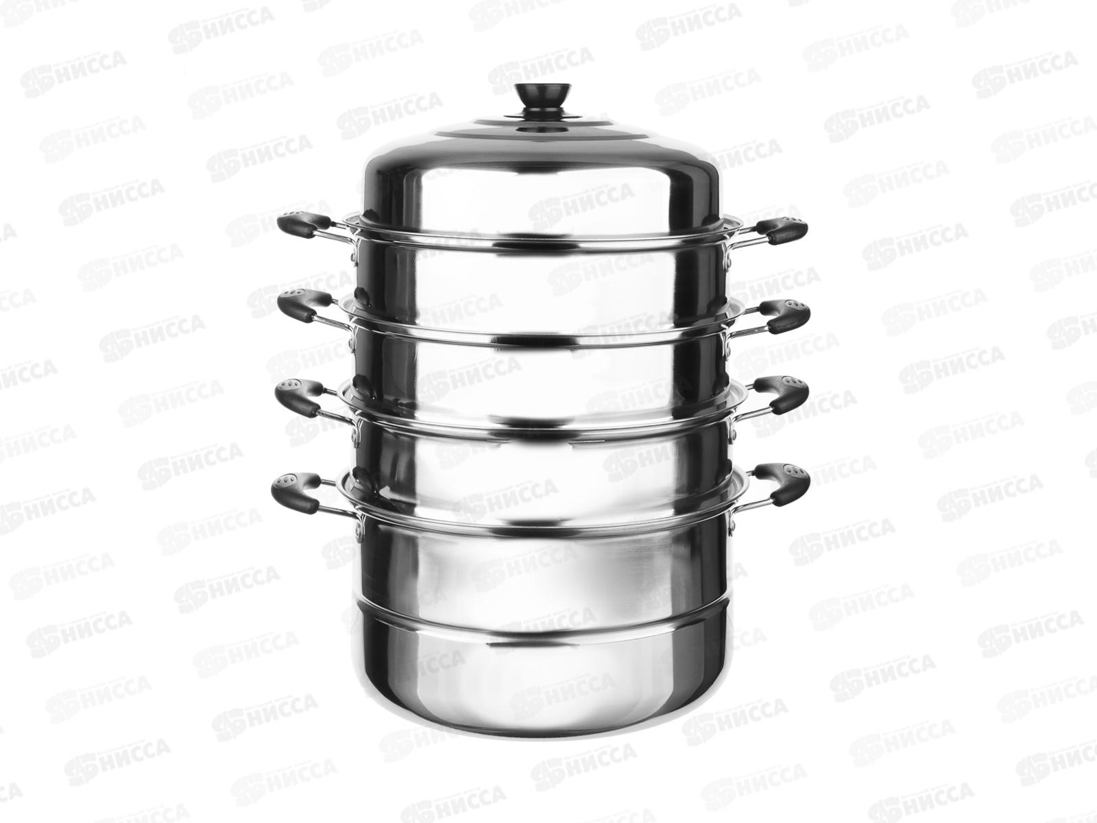 Мантоварка 30см нержавеющая сталь 4 яруса 822-129 *4 г