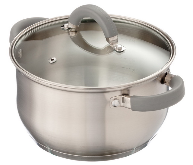 Кастрюля 3,6л Вена стеклянная крышка, индукция 822-064 г