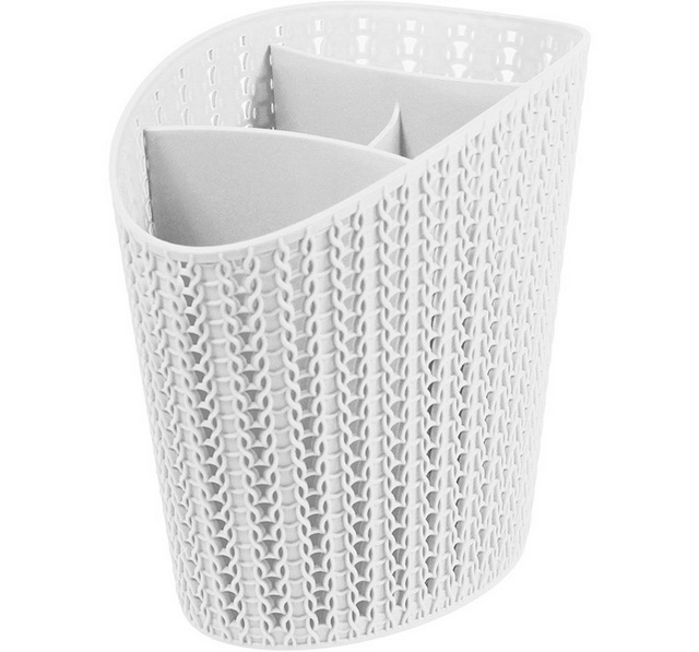 Сушилка для столовых приборов ВЯЗАНИЕ Белый ротанг М1166 *24