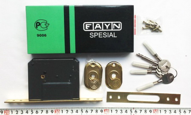 Замок врезной F189-4 5ключей (035358)  Ж