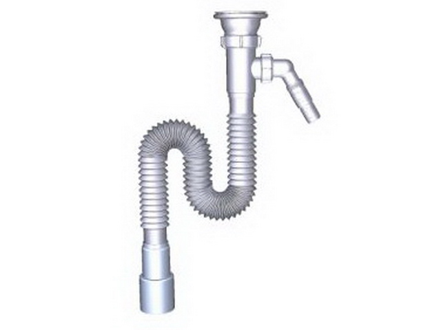 Гофросифон 1 1/2"*40/50 с отводом  для  стиральной  машины  F303  *60