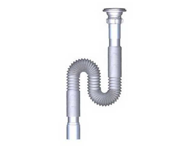 Гофросифон 1 1/4"х50 удлиненный с нержавеющей решеткой, F212 *60