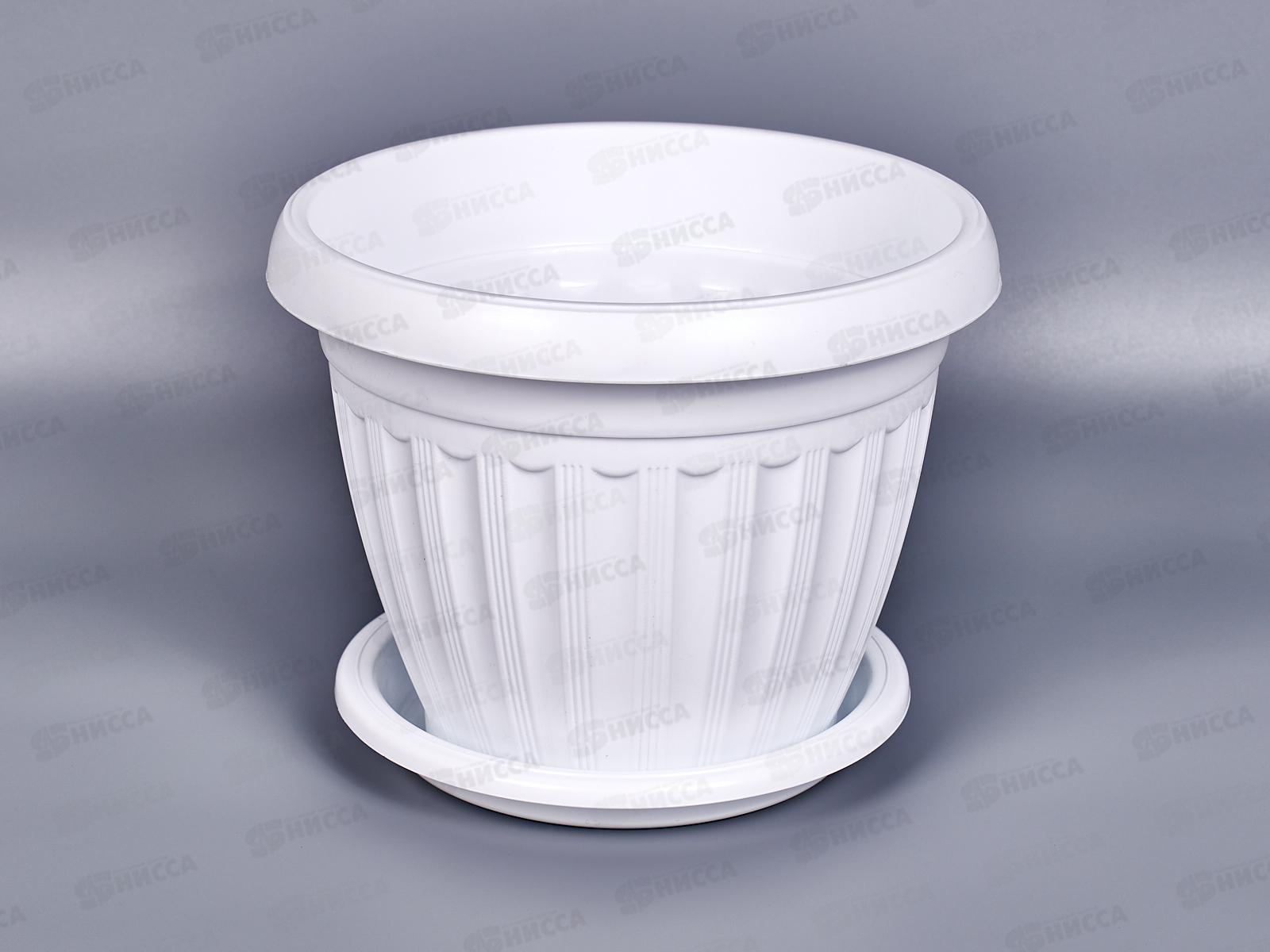 Кашпо Баргузин 2,5л белое Ангарск *15