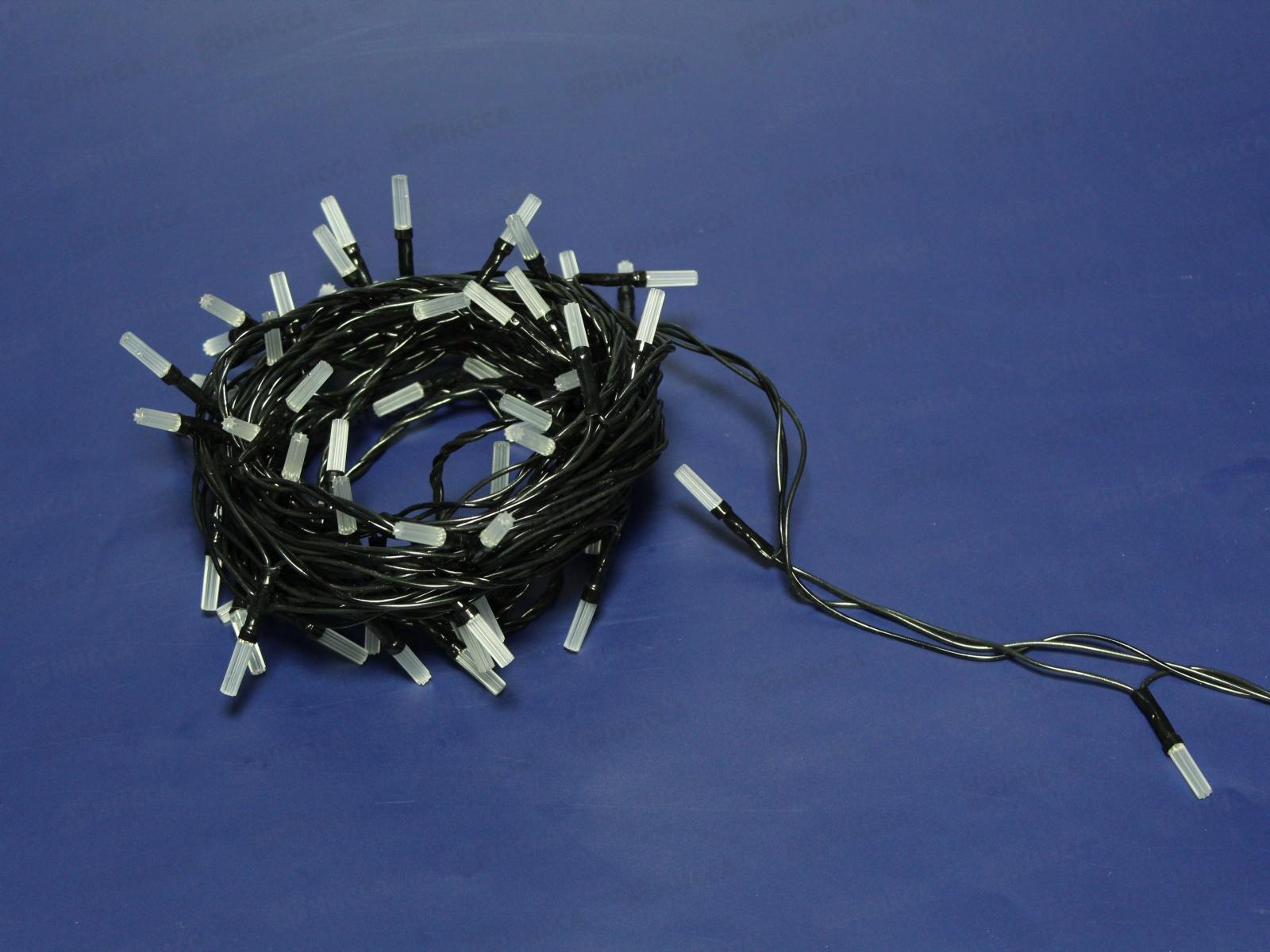 Гирлянда 9м, &quotКолба&quot, 70 светодиодов, разноцветные, черный провод, AL-8603 *100