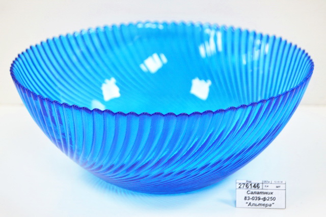 Салатник 83-039-ф250 &quotАльтера&quot прозрачный.крашенный.синий 4840158274