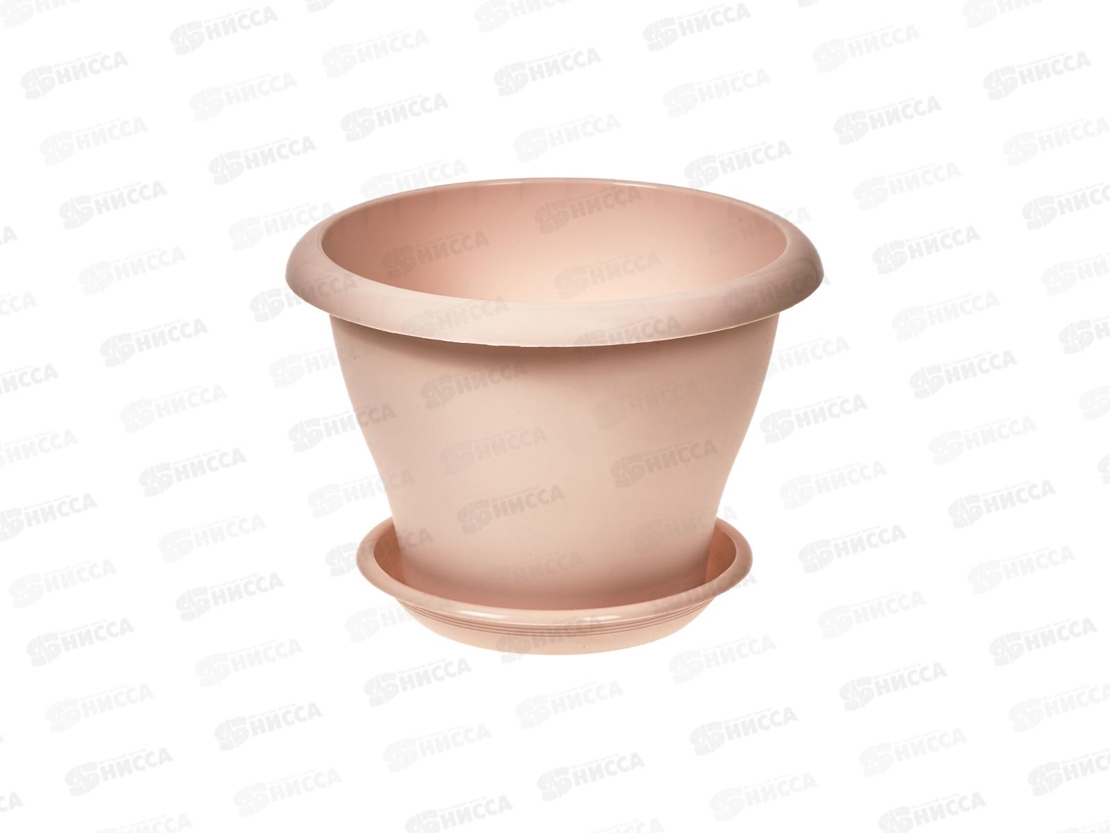 Горшок для цветов Гамма 2л с поддоном  Пудра  *28