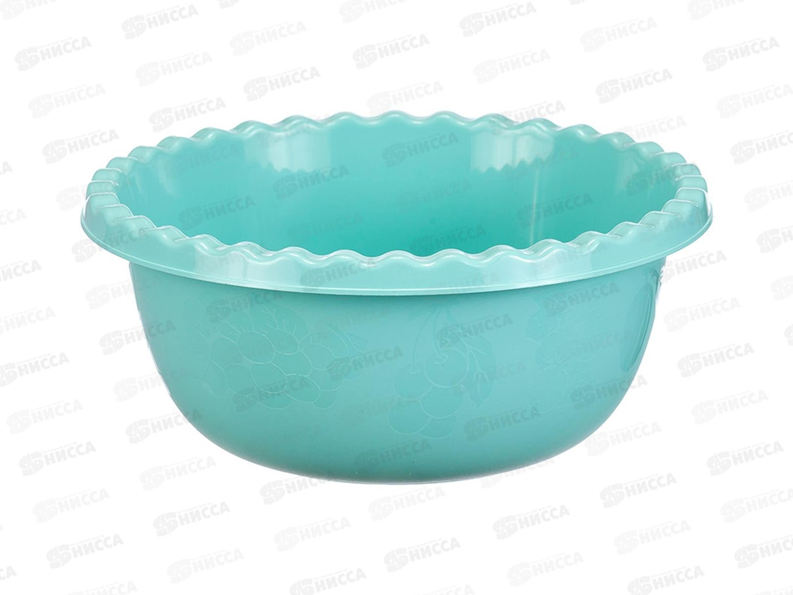 Миска 3,0л без крышки  круглая Аквамарин М1312 *24