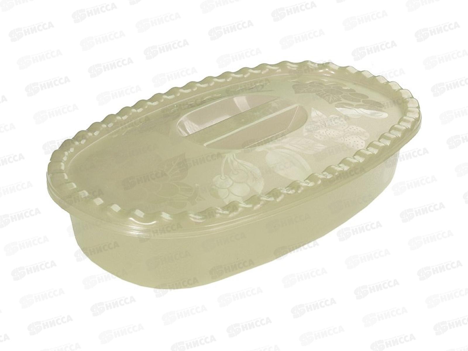 Миска 1,5л с крышкой Судок Белый ротанг М1322 *35