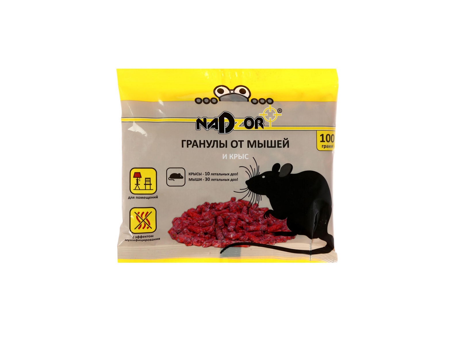 NADZOR гранулы от мышей и крыс 100г  *50