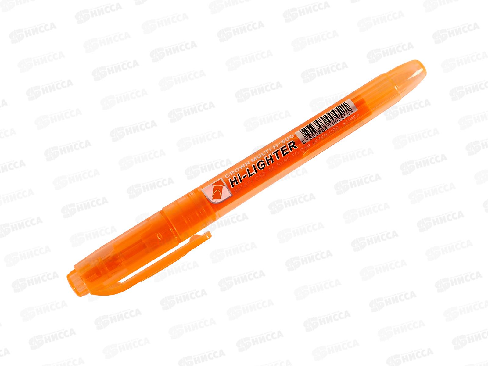 Маркер CROWN Multi Hi-Lighter текстовый оранжевый, 1-4мм, H-500 *12