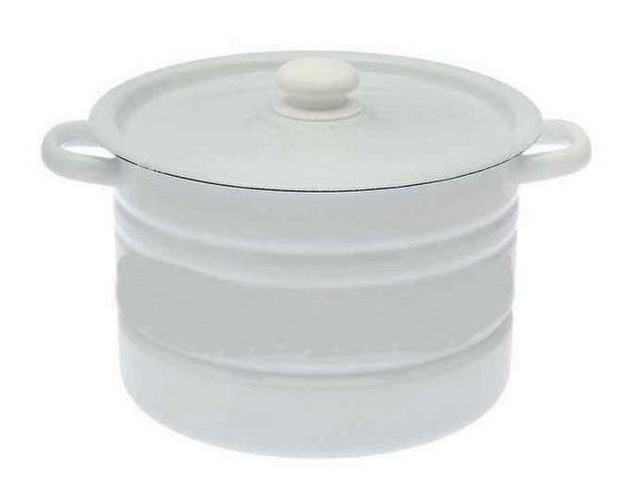 Кастрюля 8,0л цилиндрическая светлая с пластмассовой кнопкой С41620.3 *2