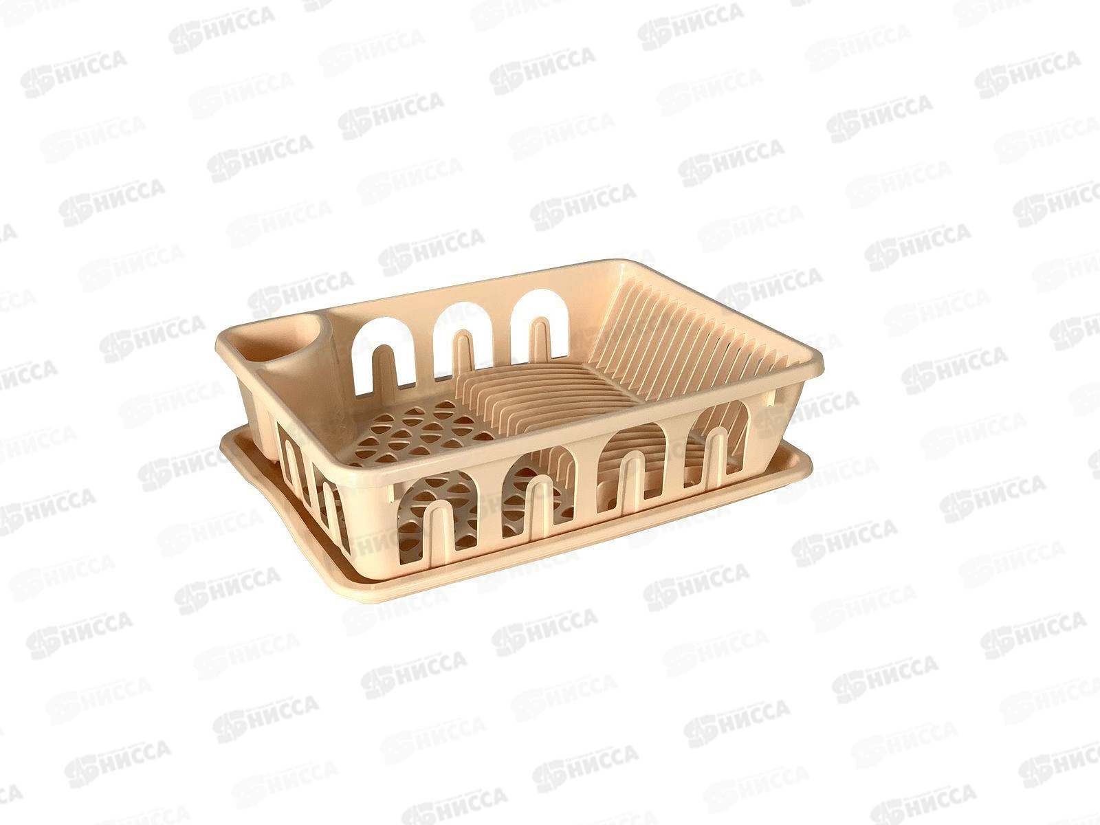 Сушилка для посуды с поддоном бежевая ИНТ *6