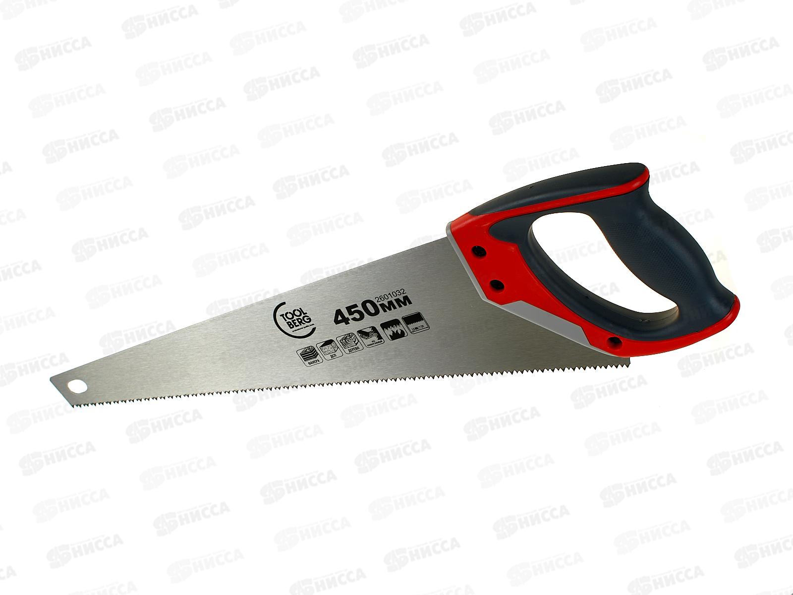 Ножовка по дереву 450мм, 7 зубьев на дюйм, двухкомпонентная ручка, универсальный профиль, 2601032