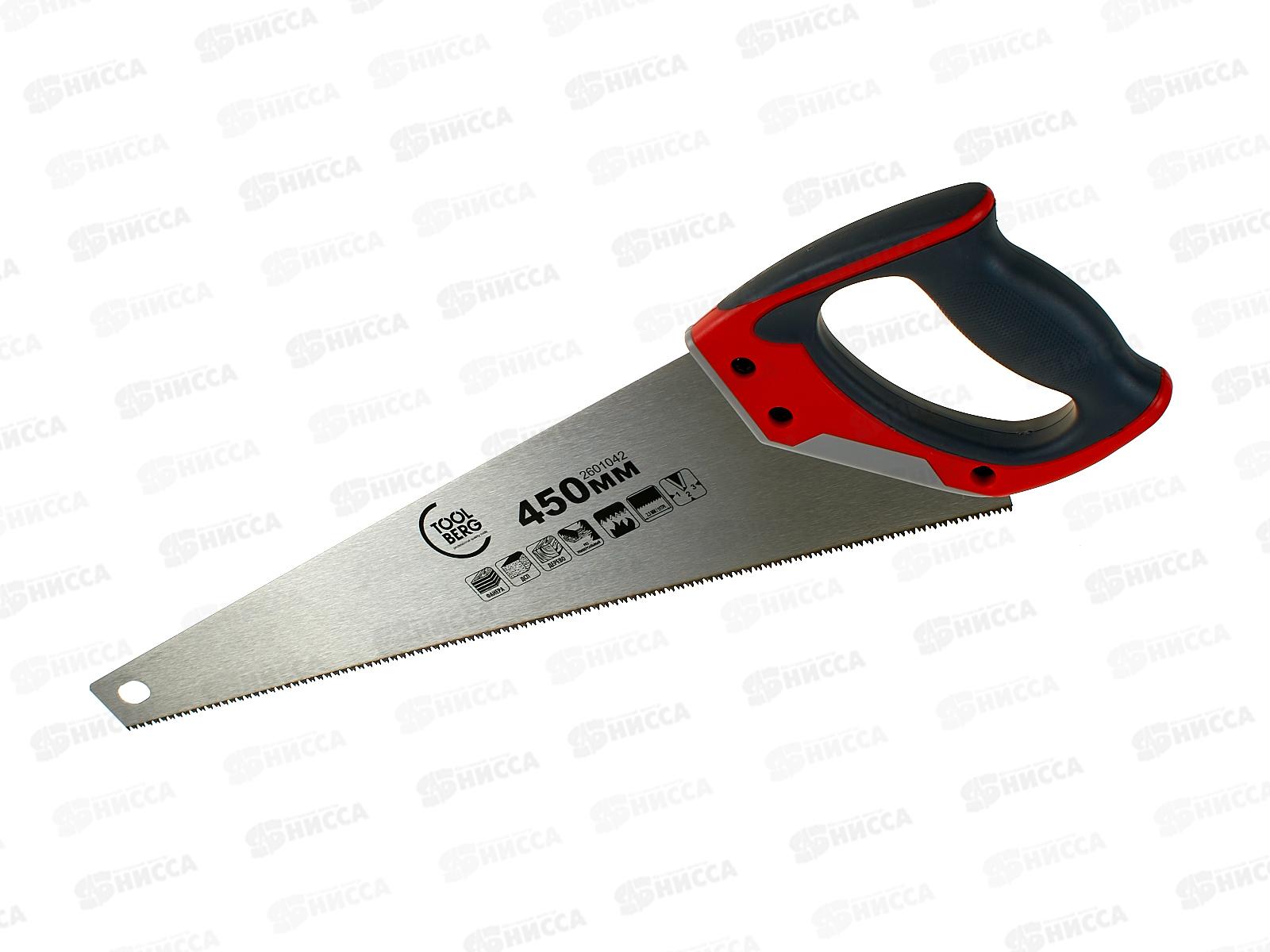 Ножовка по дереву 450мм, 11 зубьев на дюйм, двухкомпонентная ручка, универсальный профиль, 3D, 2601042