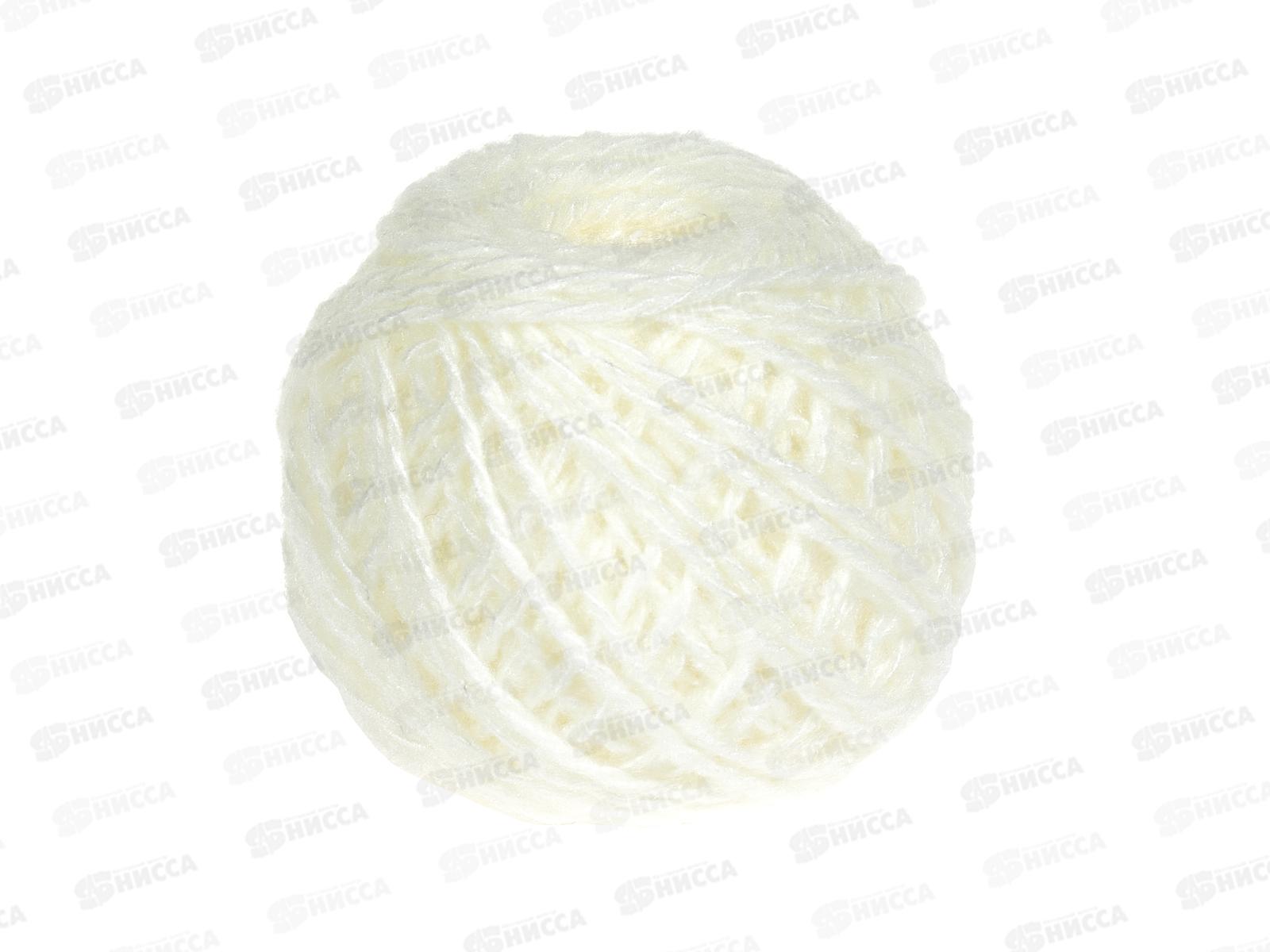 Пряжа 100% акрил 50гр130м (белый) 11*10