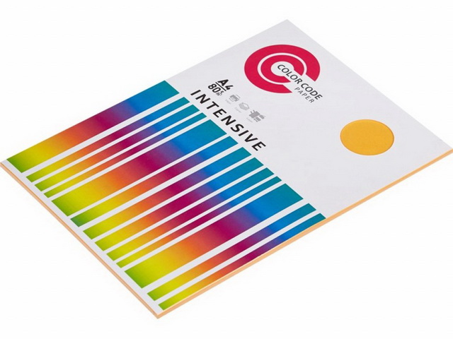 Бумага ксероксная  P80  50л А4 Color Code интенсивный оранжевый 473436*40