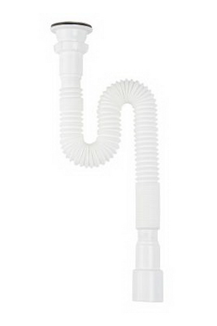 Гофросифон 1 1/4"х40/50 удлиненный с нержавеющей решеткой, F213-55 *55