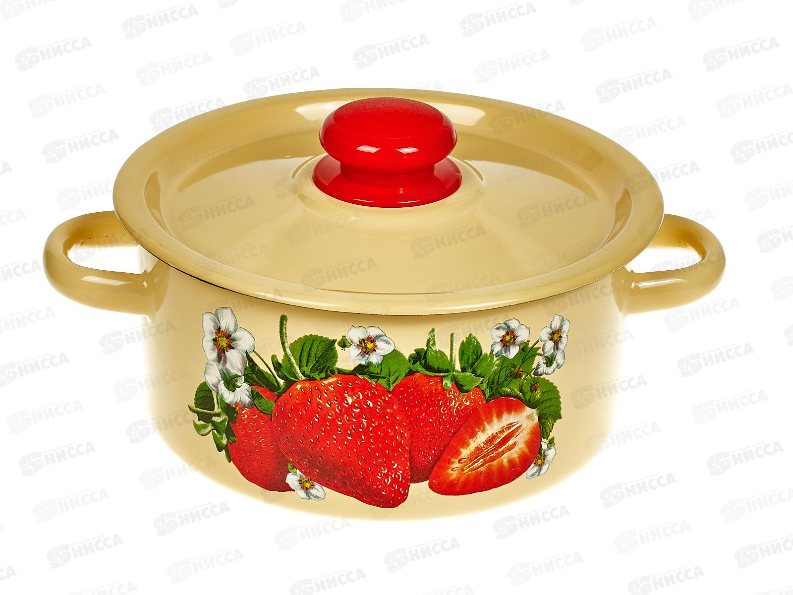 Кастрюля 2,0л цилиндрическая с декором палевая с пластмассовой кнопкой С1610.3П *8