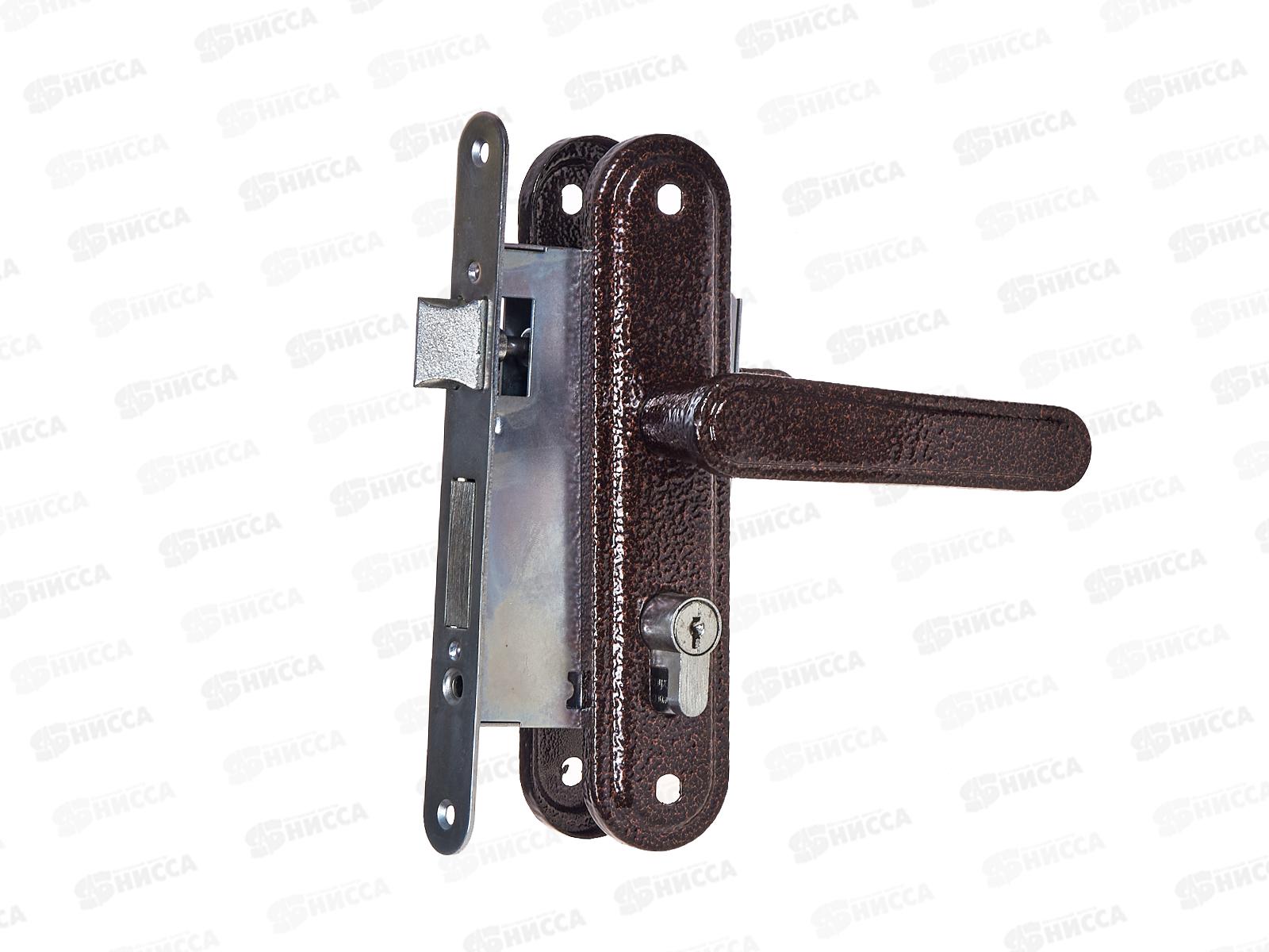 Замок врезной 3В7 03 цилиндрический 2ключа медь Омега