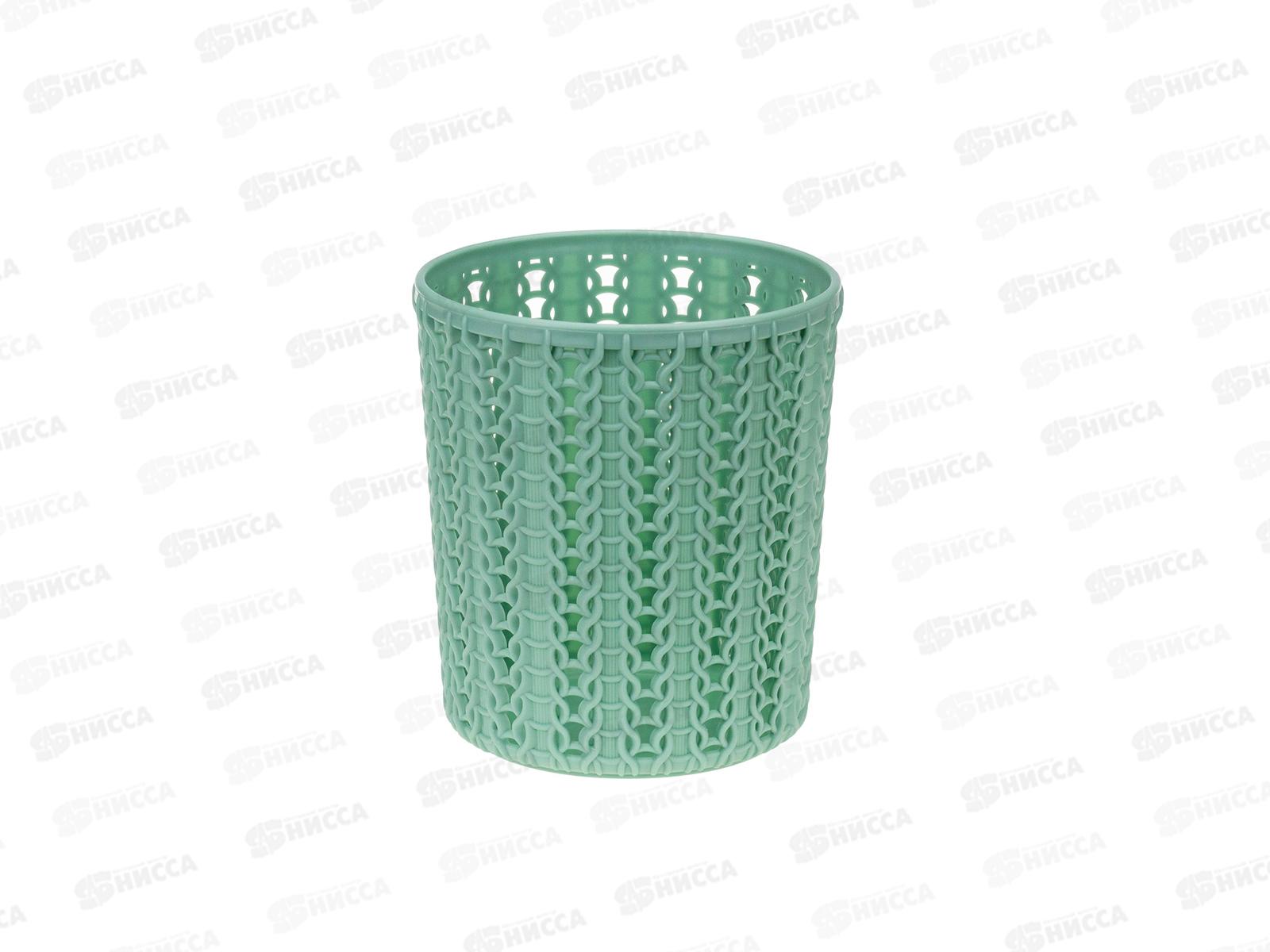 Подставка ВЯЗАНИЕ круглая Фисташковый М2384 *20