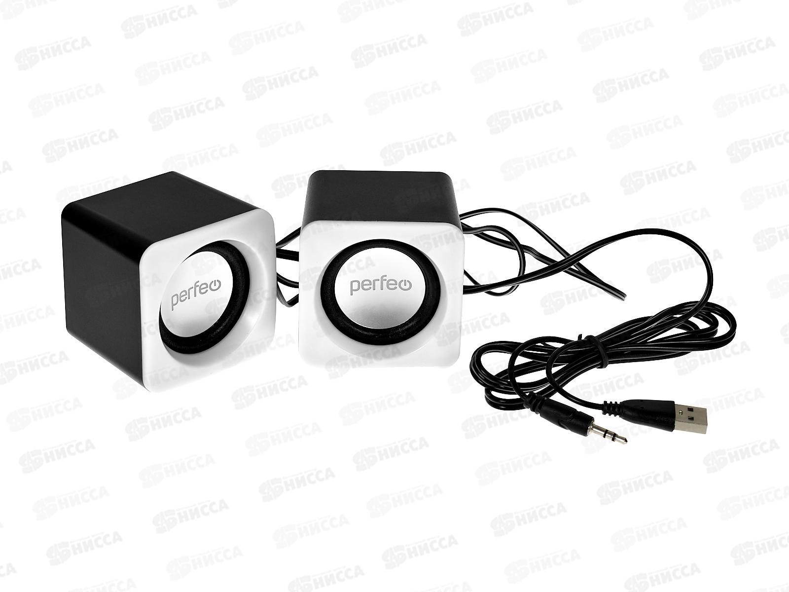 Колонки Perfeo 2.0 Wave, 2*3Вт, USB красный, PF-128-R